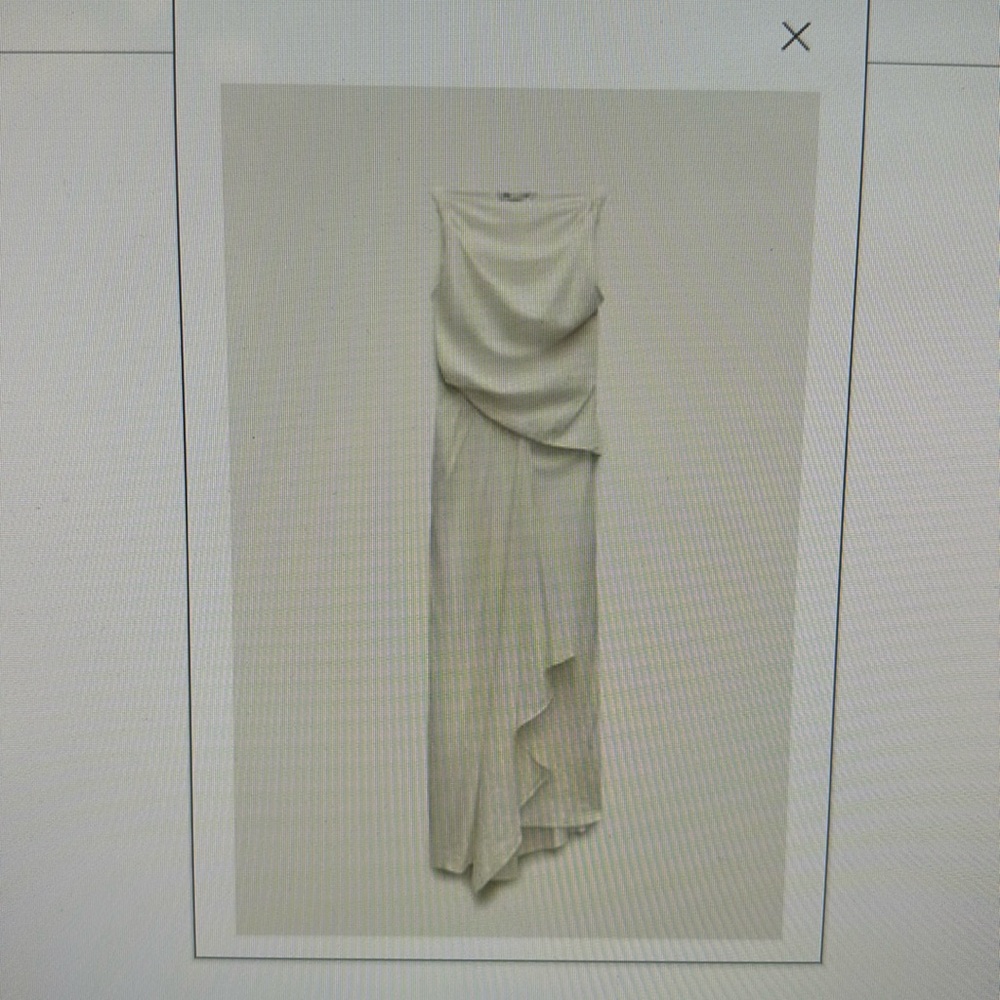 Zara draped linen blend dress